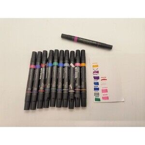 Prismacolor Premier Art Marker  Fine & Chisel Tip 10 colors TEST CHART included